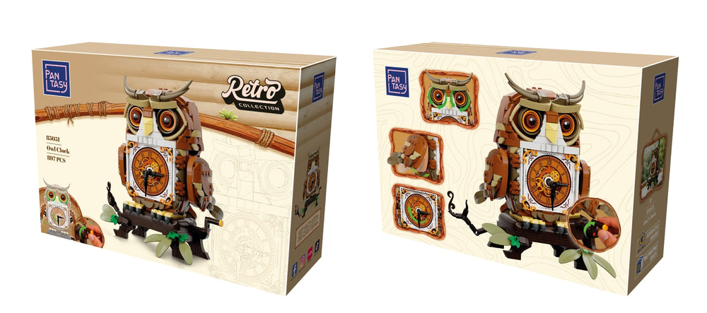 PANTASY - Owl Clock - Building block 897 pcs