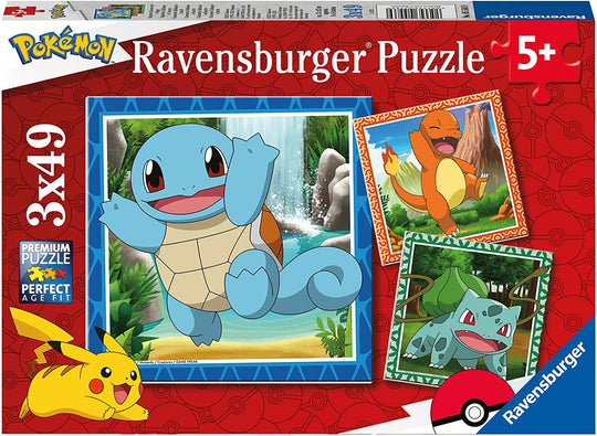 POKEMON - Charmander, Bulbasaur and Squirtle - 3 Puzzle 49P