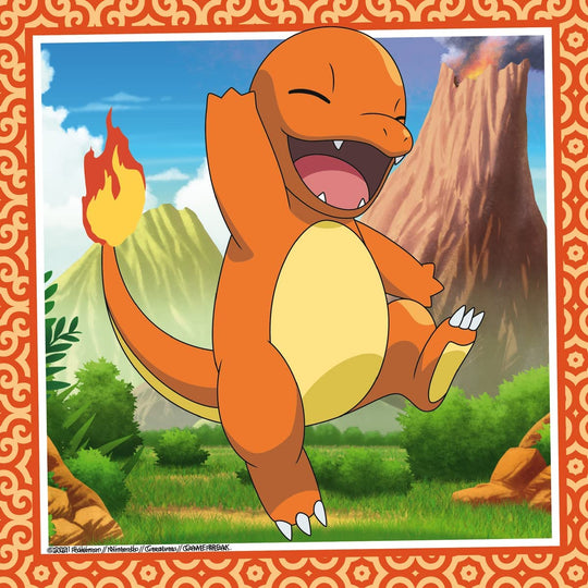POKEMON - Charmander, Bulbasaur and Squirtle - 3 Puzzle 49P