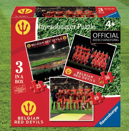 BELGIAN RED DEVILS 2018 - PUZZLE 3 in a Box 25/36/49 Pces