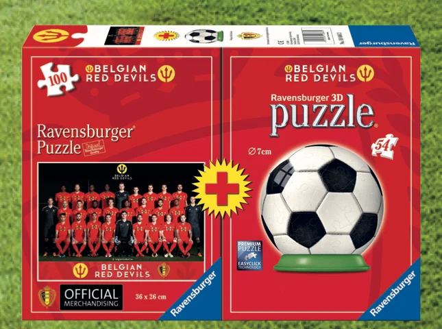 BELGIAN RED DEVILS 2018 - Bi-Pack Puzzle 100p + Puzzle 3D