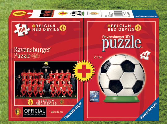 BELGIAN RED DEVILS 2018 - Bi-Pack Puzzle 100p + Puzzle 3D