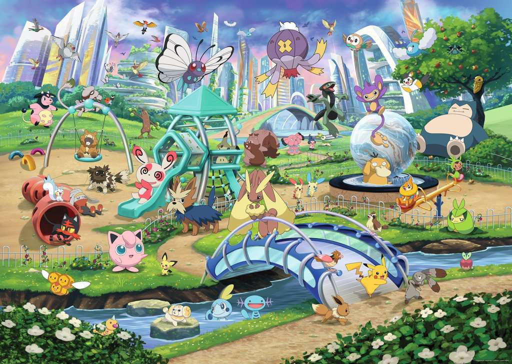 POKEMON - Eevee & Park - Puzzle 1000P