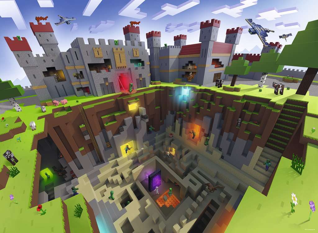 MINECRAFT - Minecraft diecut - Puzzle 300P XXL