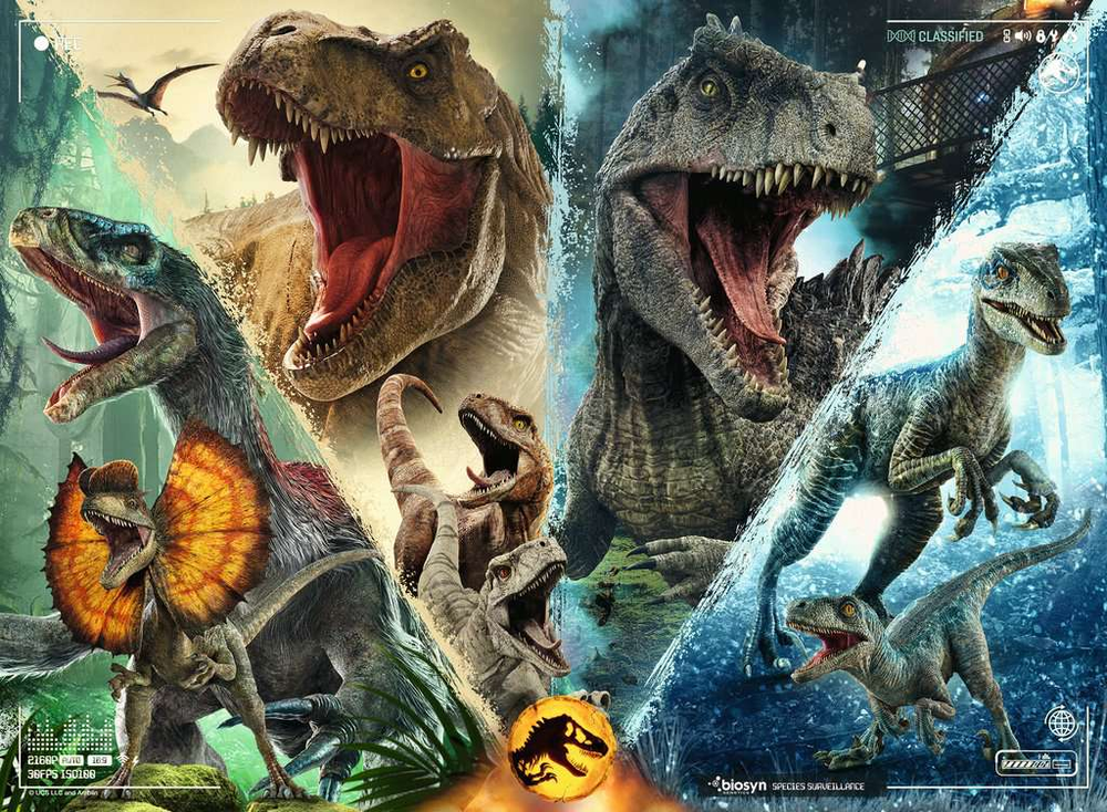 JURASSIC WORLD 3 - Puzzle 100P XXL - The Dinosaur's Species