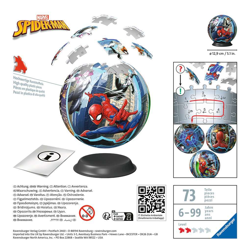 MARVEL - Puzzle 3D - Spider-man 72p