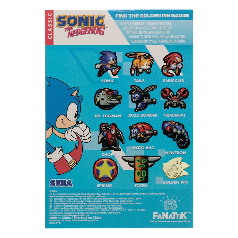 SONIC - Mystery Box of 12 Pin Badge