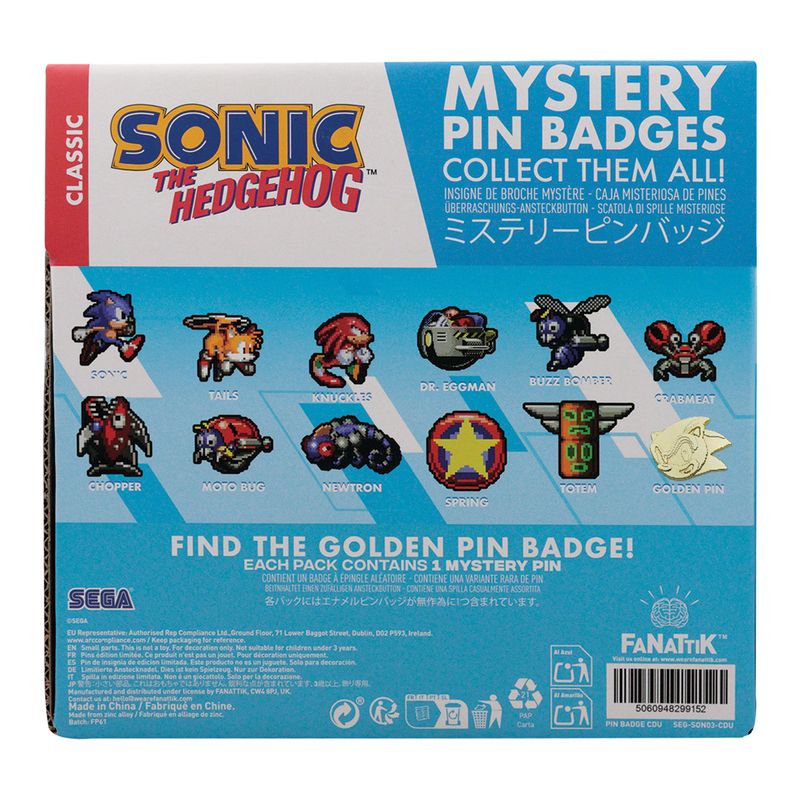 SONIC - Mystery Box of 12 Pin Badge