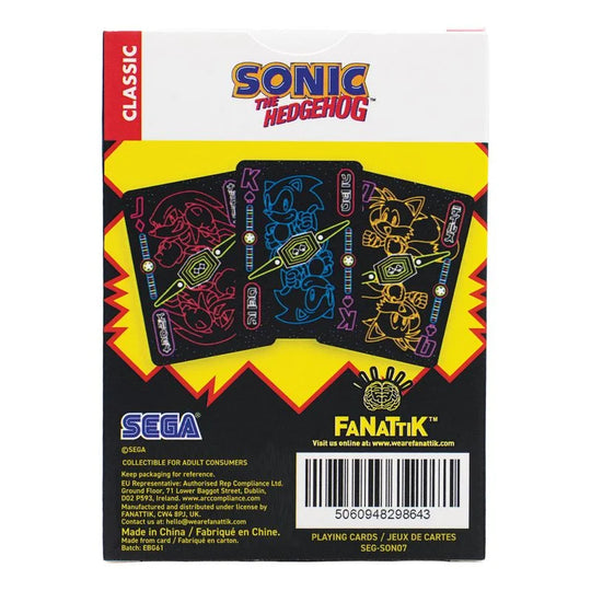 SONIC - Playing Cards CDU Containing 12 Packs
