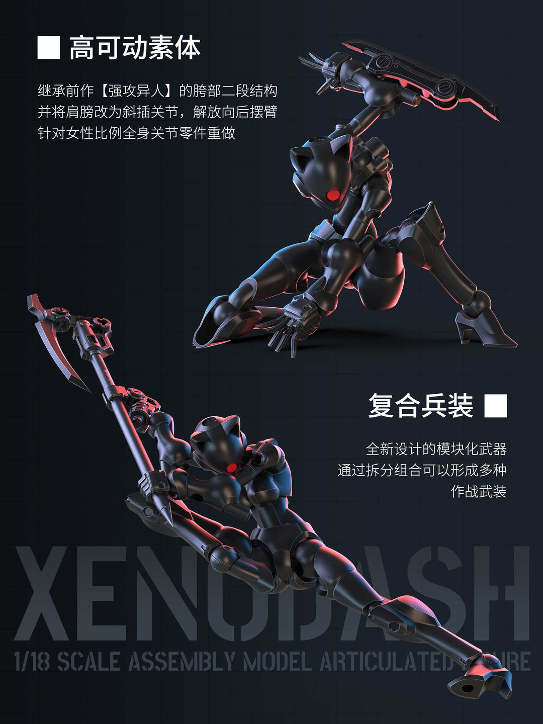 SHEIK MAINLAND - Xenodash (Black) - Model Kit 1/18