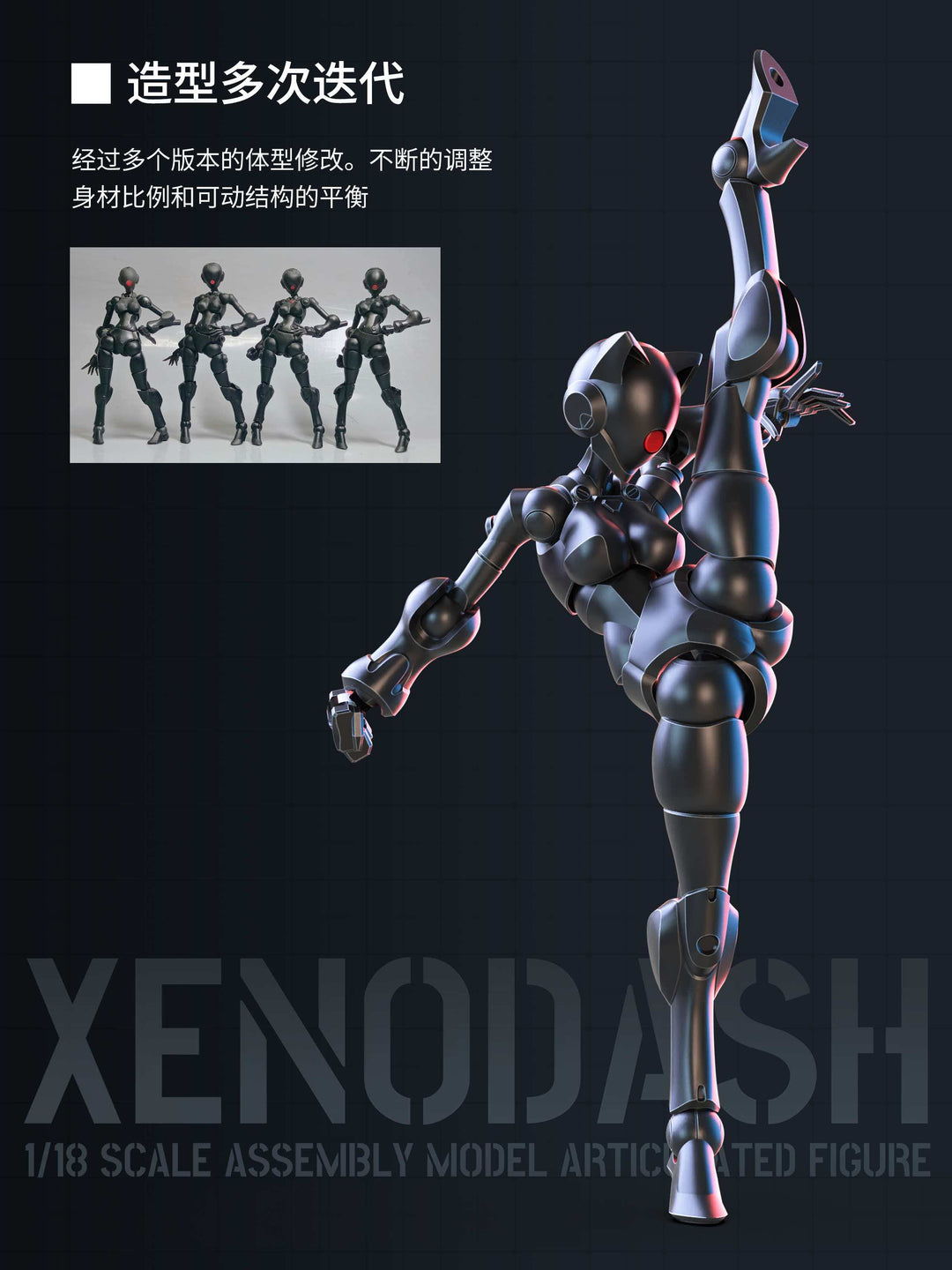 SHEIK MAINLAND - Xenodash (Black) - Model Kit 1/18