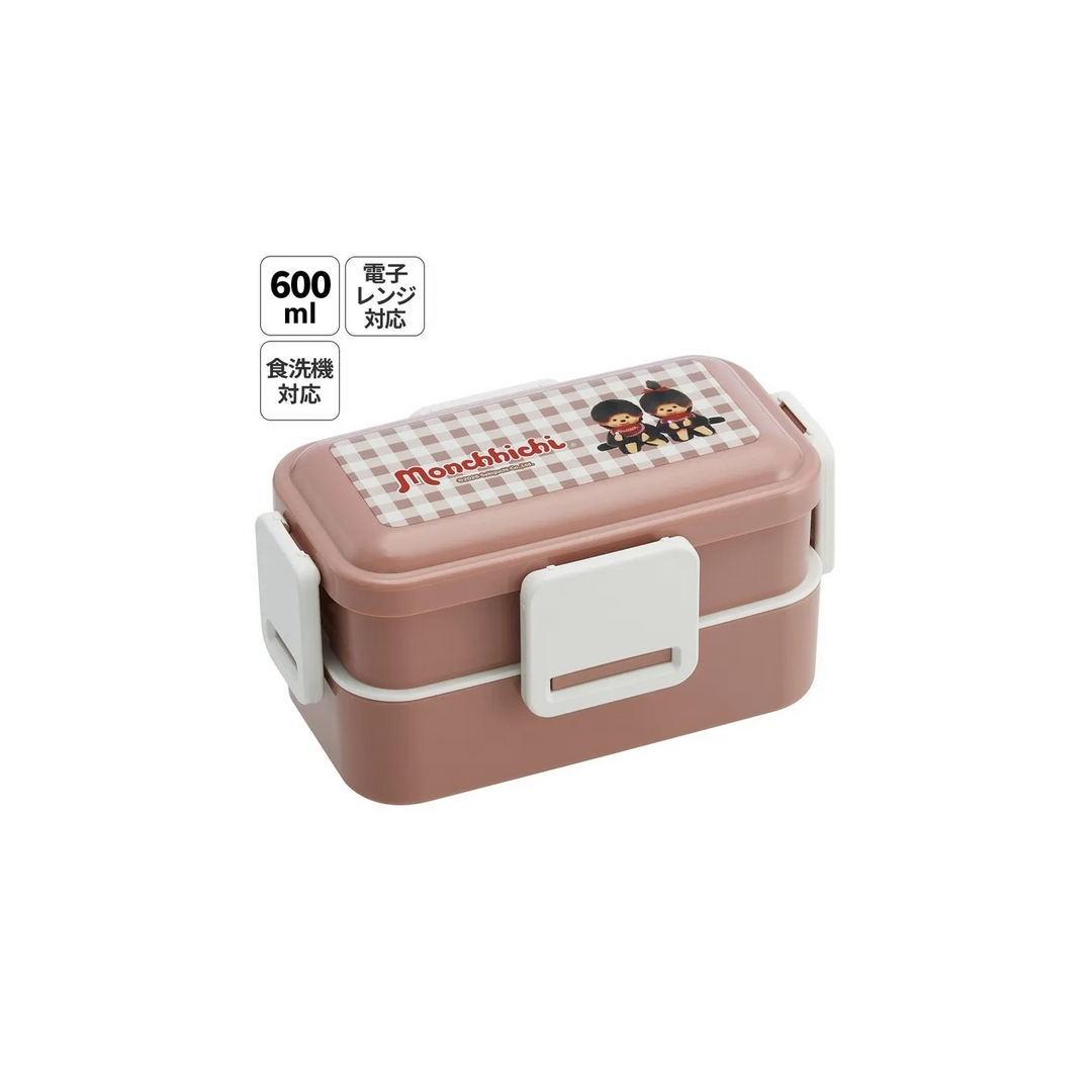 MONCHHICHI - 4 locks 2 Layers Lunch box 230ml + 370 ml