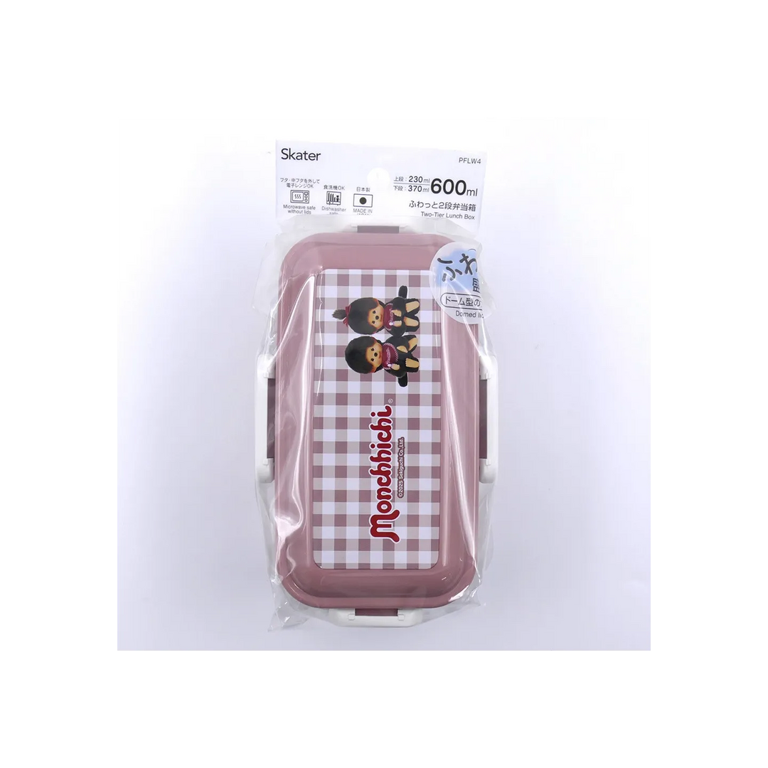 MONCHHICHI - 4 locks 2 Layers Lunch box 230ml + 370 ml
