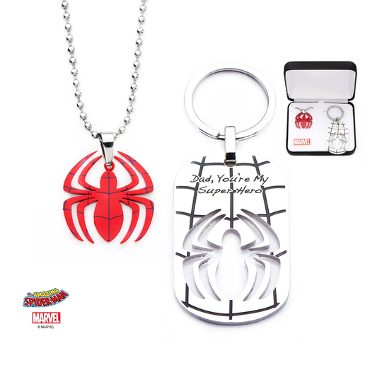 MARVEL - Spider-Man Jewelry Set 'Dad, You're my Superhero'