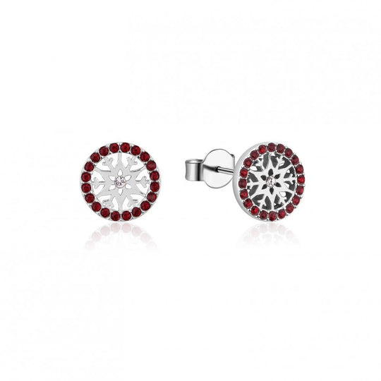FROZEN 2 - Snowflake Birhstone Stud Earrings Jan 'SS Rhodium Plated'