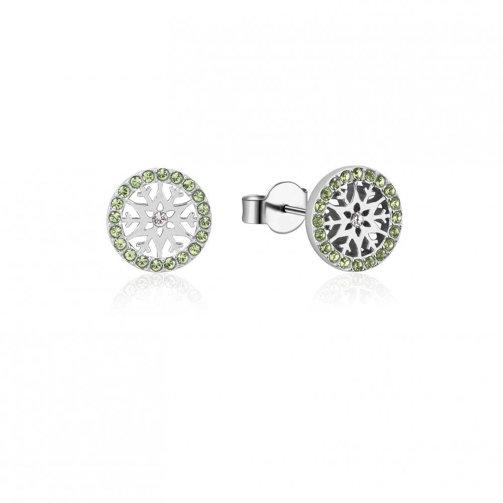 FROZEN 2 - Snowflake Birhstone Stud Earrings Aug 'SS Rhodium Plated'