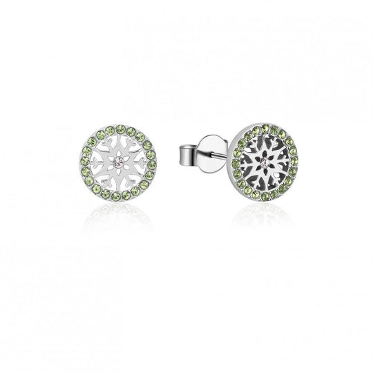 FROZEN 2 - Snowflake Birhstone Stud Earrings Aug 'SS Rhodium Plated'