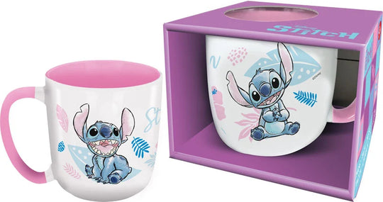 STITCH - Watercolor Pink - Mug Elite Colored Inner - 13Oz