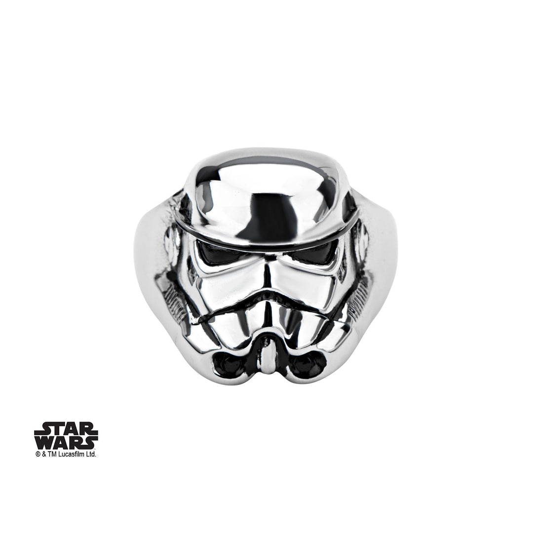 STAR WARS - Men's Stainless Steel 3D Stormtrooper Ring - Size 10