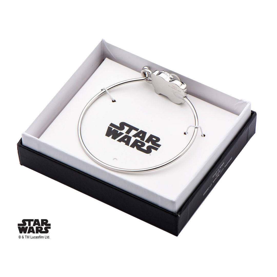 STAR WARS - Women's Stainless Steel 3D Ewok Bangle Bracelet