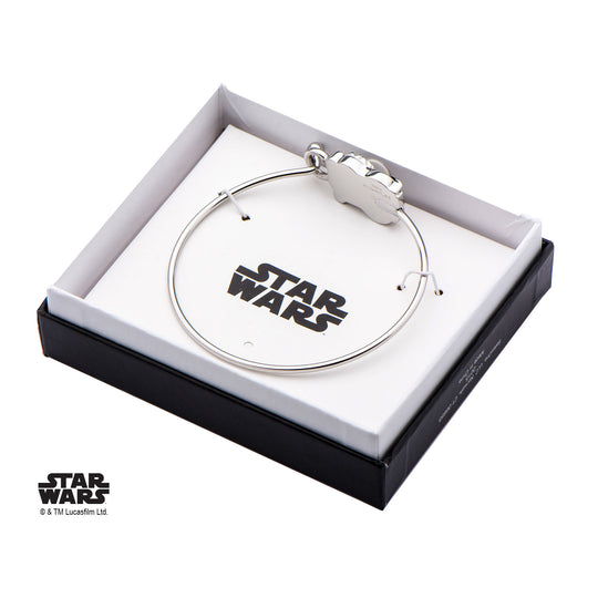 STAR WARS - Women's Stainless Steel 3D Ewok Bangle Bracelet