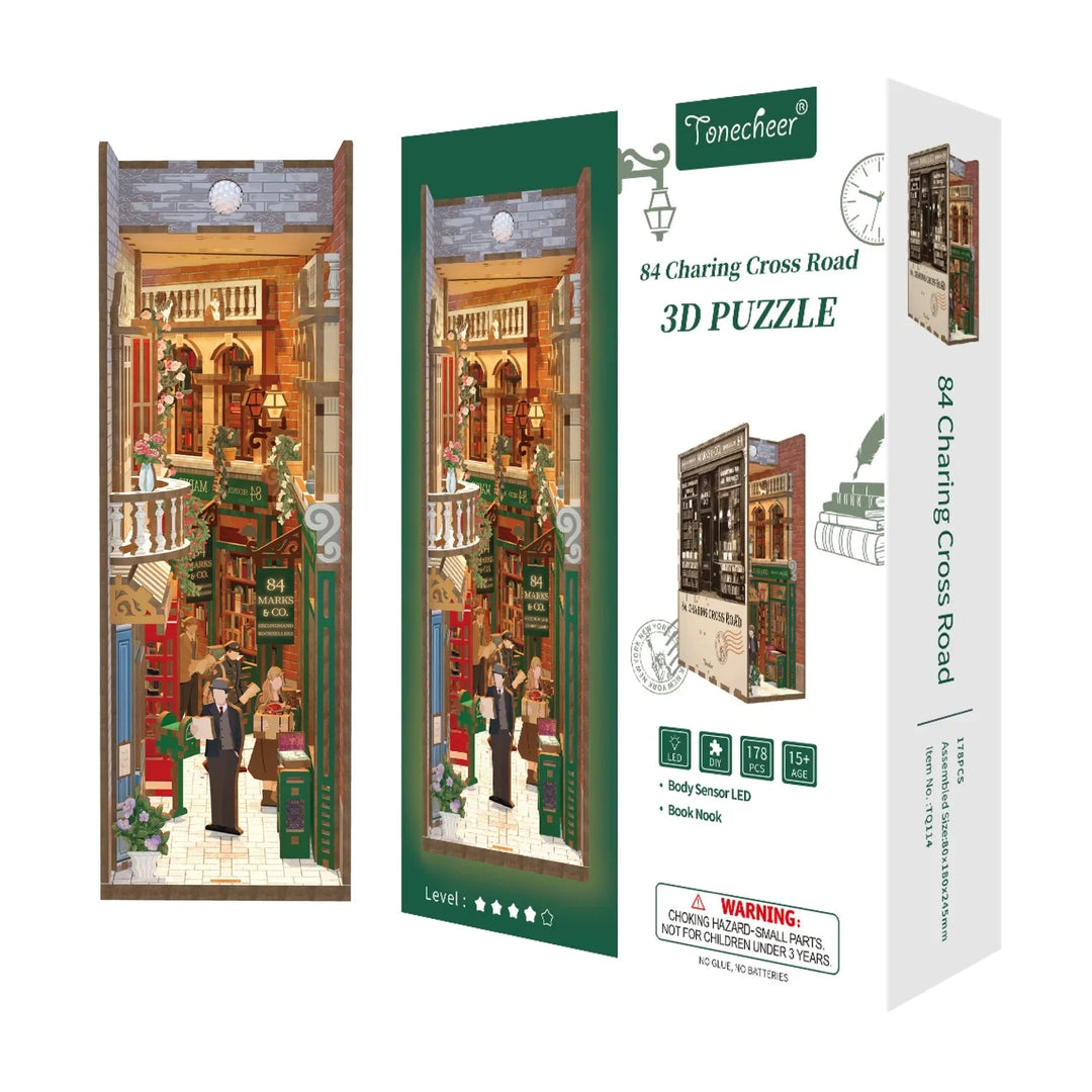 BOOK NOOK KIT - DIY- 84 Charing Cross Road - 178pcs + LED Light