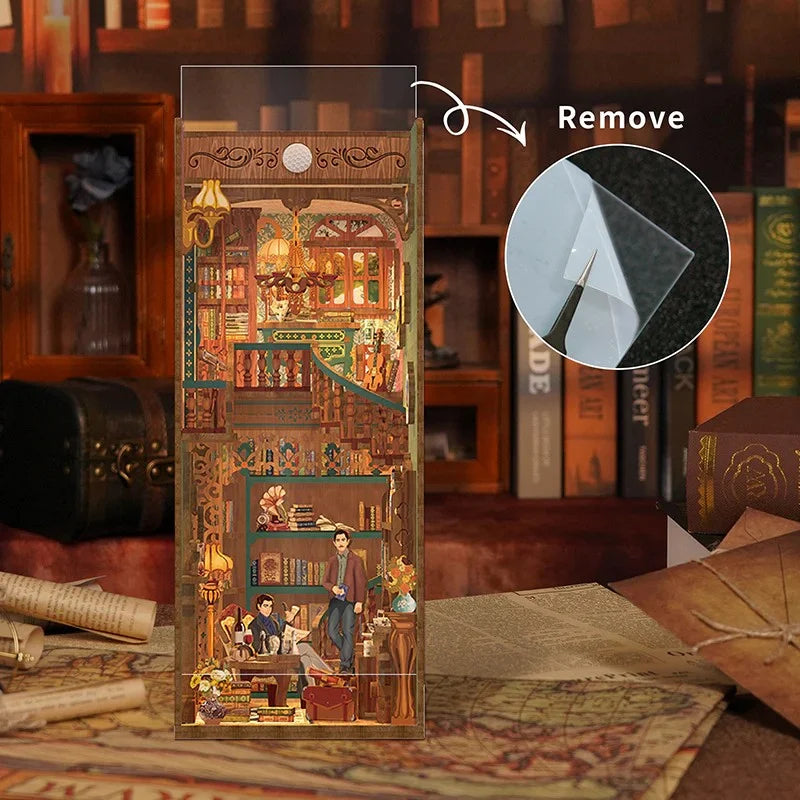 BOOK NOOK KIT - DIY- Violin Detective Agency - 286pcs + LED Light