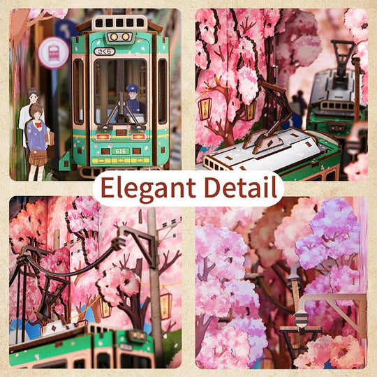 BOOK NOOK KIT - DIY- Sakura's Travel - 130pcs + LED Light