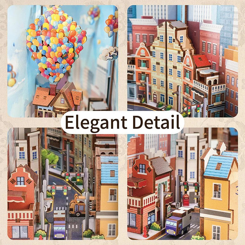BOOK NOOK KIT - DIY- Travel with the Wind - 143pcs + LED Light