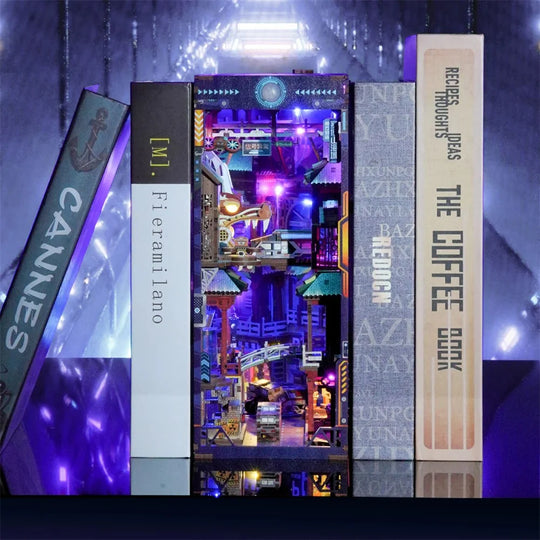 BOOK NOOK KIT - DIY- Cyber City - 284pcs + LED Light