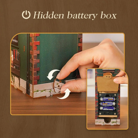 BOOK NOOK KIT - DIY- Left Bank Bookstore - 347pcs + LED Light