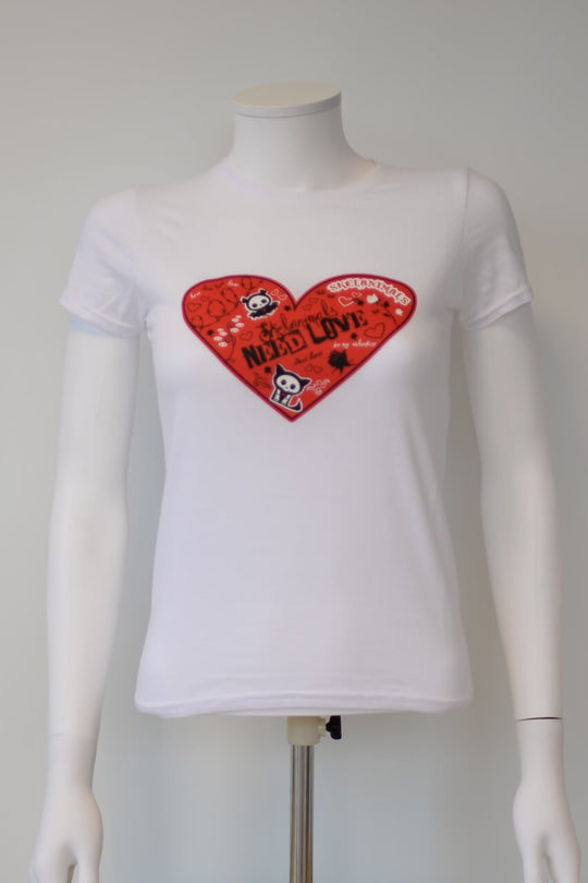 SKELANIMALS - T-Shirt VALENTIN Femme White Basic (L)
