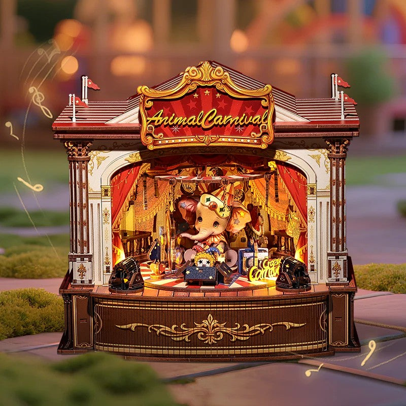 BOOK NOOK KIT - DIY - Animal Carnival - 413pc + LED Light