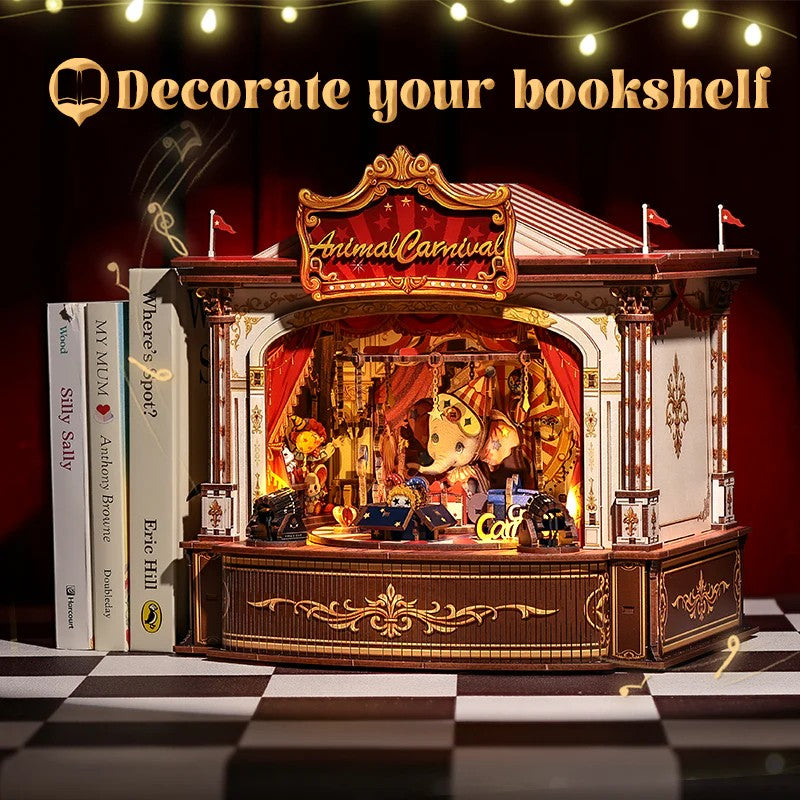 BOOK NOOK KIT - DIY - Animal Carnival - 413pc + LED Light