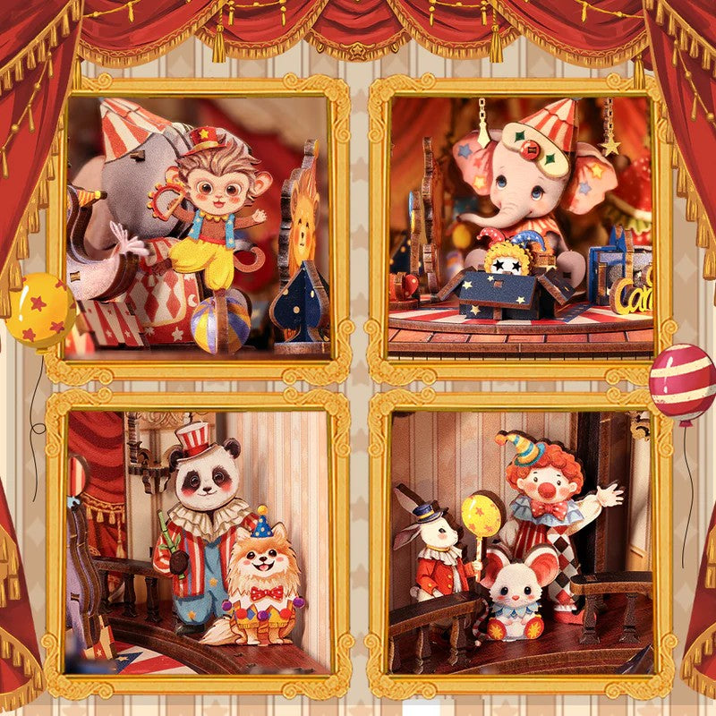 BOOK NOOK KIT - DIY - Animal Carnival - 413pc + LED Light