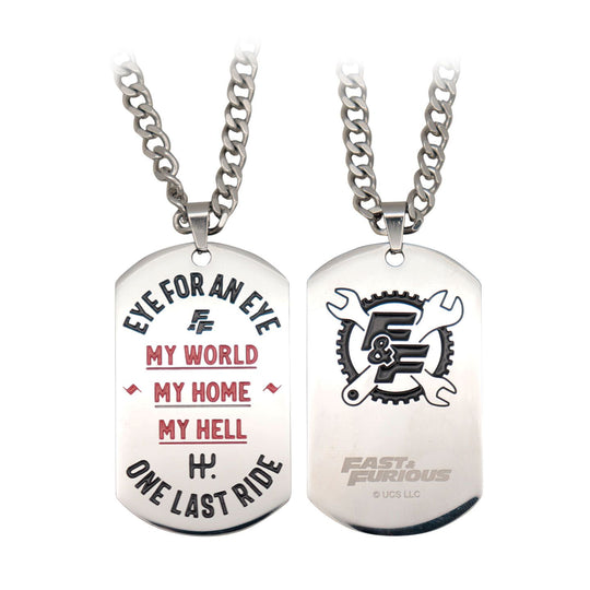 FAST & FURIOUS - Limited Edition Stainless Steel Dog Tag