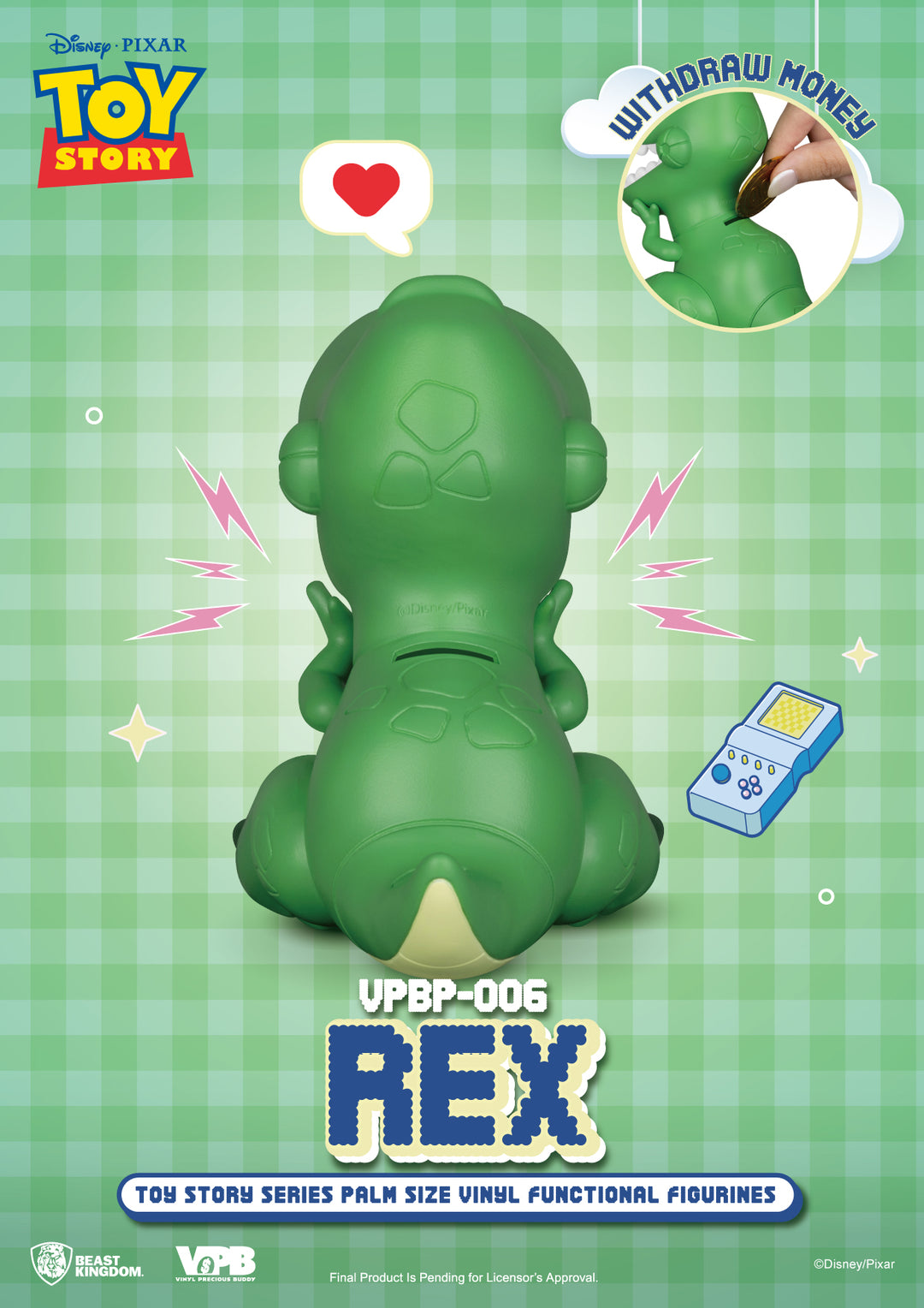 TOY STORY - Rex - Bank Vinyl Figure 12.1cm