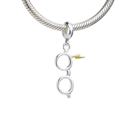 HARRY POTTER - Lightning Bolt & Glasses - Slider Charm for Bracelet