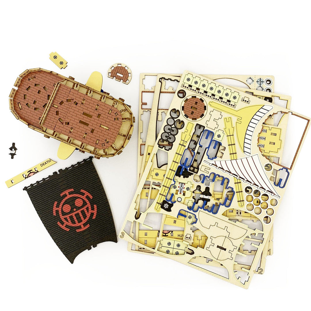 ONE PIECE - Law's Submarine - Wood Model Kit 13.2x8.5x16cm
