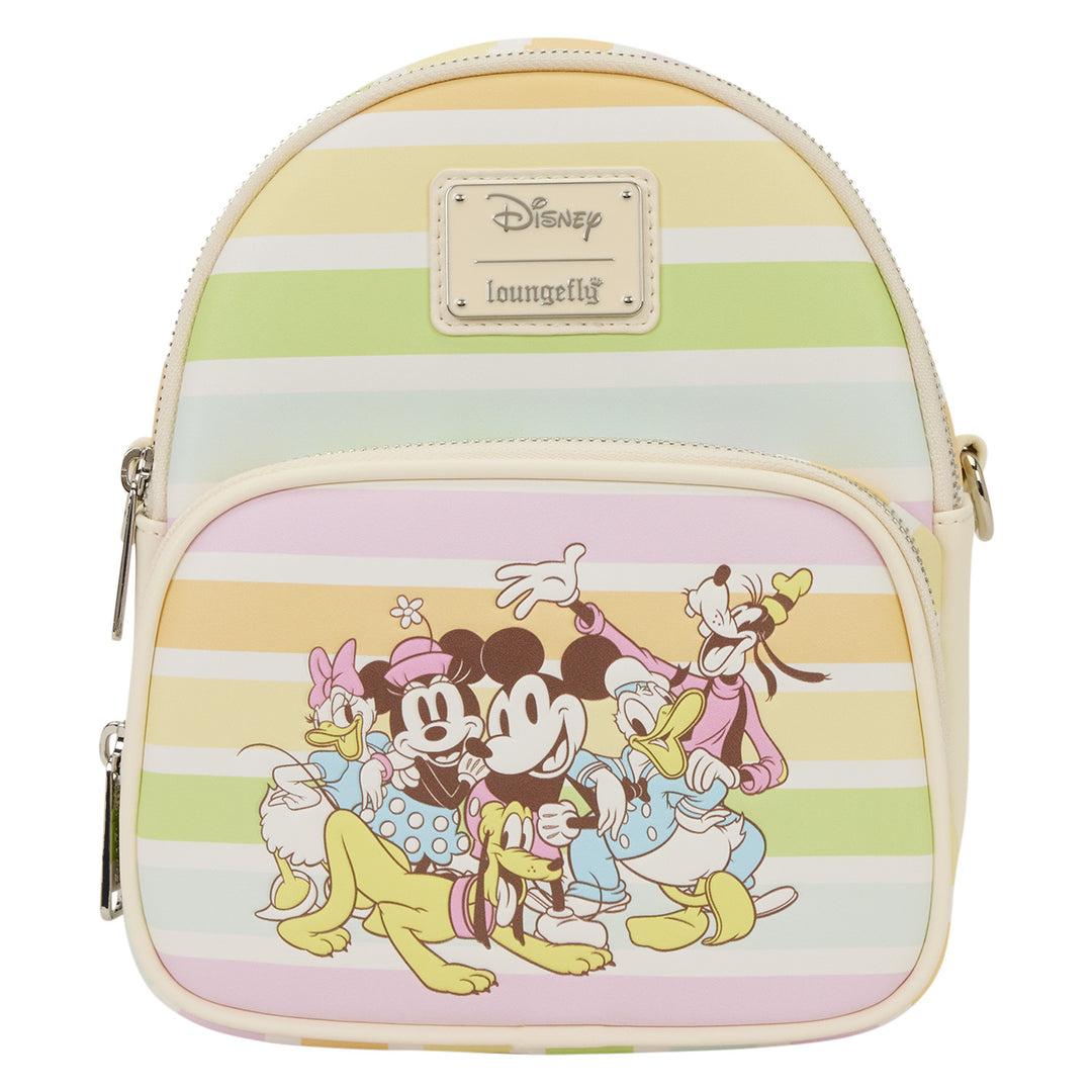 MICKEY & FRIENDS - Rainbow stripes - Crossbody bag Loungefly