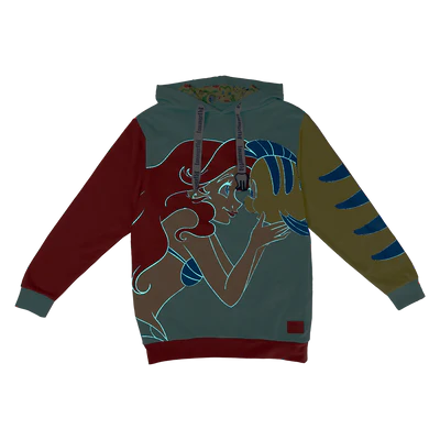 LITTLE MERMAID 35 - Ariel and Flounder - Hoodie Unisex Loungefly (L)