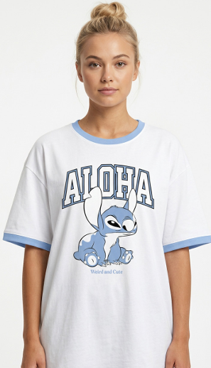 LILO & STITCH - Aloha Weird and Cute - Oversize T-Shirt Women (XXL)