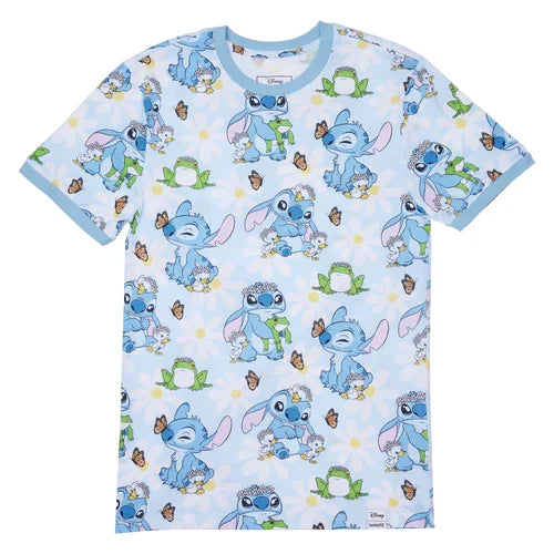 LILO AND STITCH - Springtime Stitch - T-Shirt Unisex Loungefly (XL)