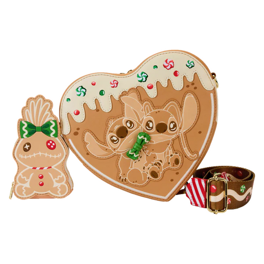 LILO & STITCH - Angel & Stitch Gingerbread - Crossbody Bag Loungefly