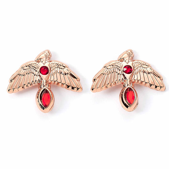 HARRY POTTER - Stud Earrings - Rose Gold Fawkes