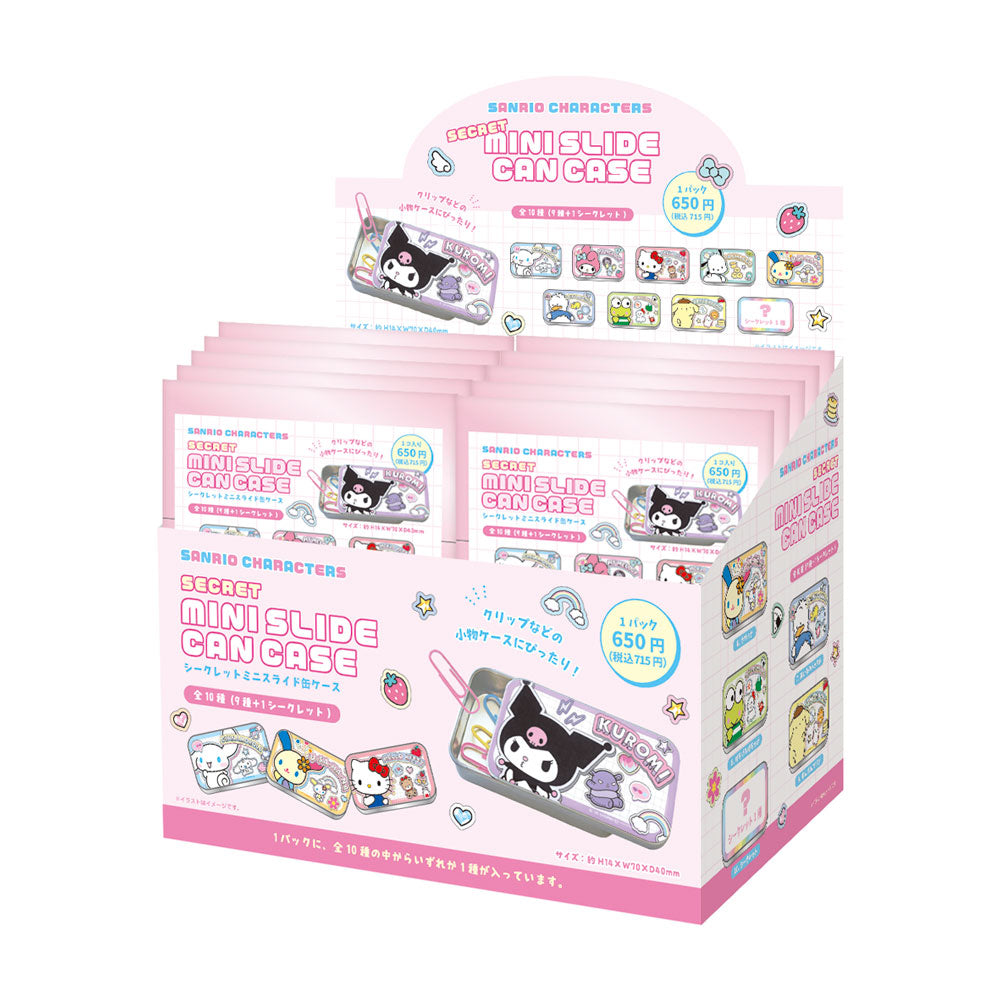 SANRIO CHARAC. -Secret Mini Slide Can Case (14x7cm) -BLIND BOX (10pcs)