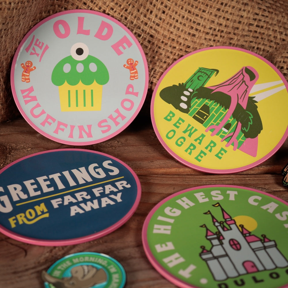 SHREK - 4 Embossed Metal Coasters