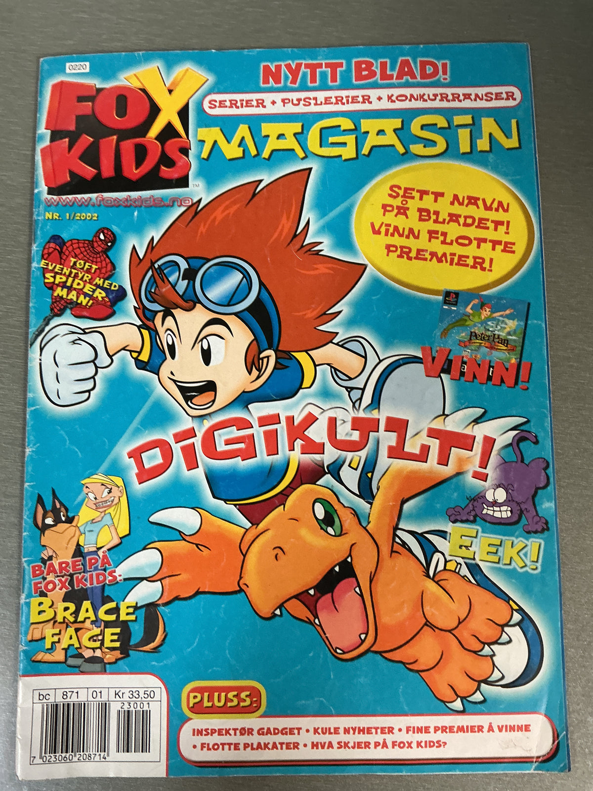 Fox Kids Magasin nr. 1 / 2002. Med Digimon.
