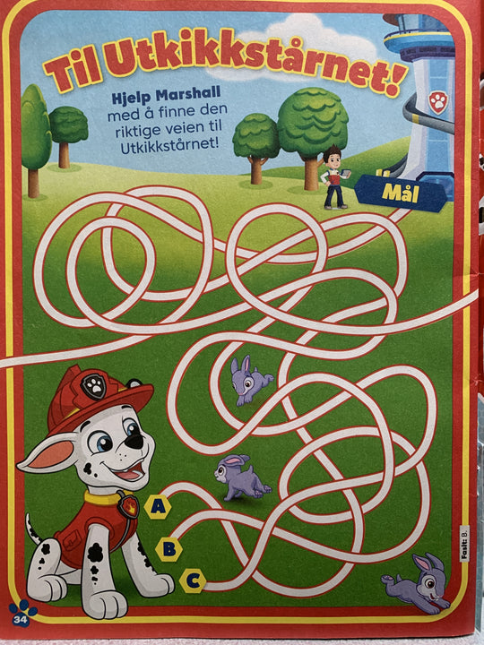 Paw Patrol Spesial – Bli kjent med Marshall! Aktivitetshefte.
