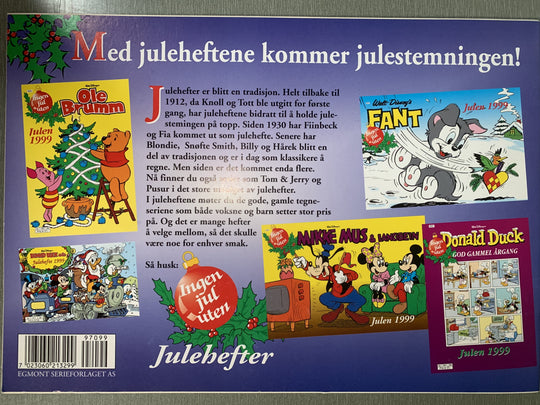 Walt Disney's Fant Julen 1999. Julehefte.